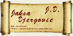 Jakša Đergović vizit kartica